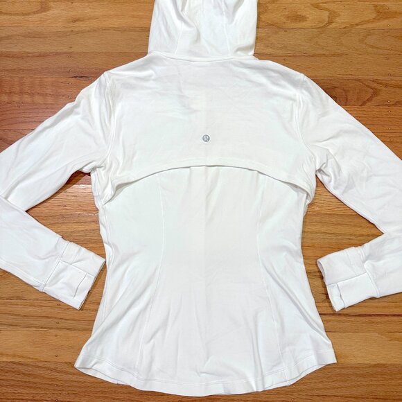 Lululemon Size 8 White Hooded Define Jacket Rulu - Picture 2 of 2